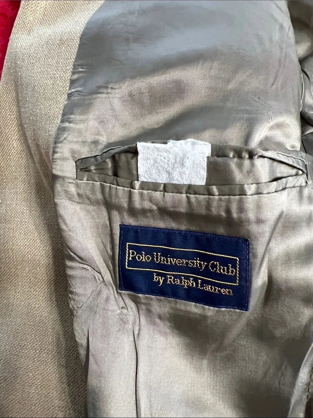 Polo University Club Ralph Lauren Men’s Beige 3-Button Blazer Made in Canada